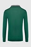 Cashmere long sleeve polo green for men Pashmere - Fantasy embossed pattern. Long sleeve. 100% cashmere. Zipper. Country of manufacture: Italy. Care: specialized cleaning - photo 6