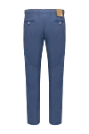 Blue cotton trousers for men Cesare di Napoli - 98% wool, 2% elastane. Closure: button, zipper. three pockets. Country of origin: Italy. Care: specialized cleaning - photo 6