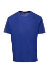 Umberto Vallati Cotton T-shirt blue for men - Textured pattern. 100% cotton. Country of manufacture: Italy. Care: specialized cleaning - photo 1