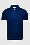 Gran Sasso Cotton polo blue for men - Brand logo embroidery. 100% cotton. Buttons. Country of origin: Italy. Care: specialized cleaning - photo 1