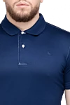 Gran Sasso Cotton polo blue for men - Brand logo embroidery. 100% cotton. Buttons. Country of origin: Italy. Care: specialized cleaning - photo 5