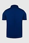 Cotton polo blue for men Gran Sasso - Brand logo embroidery. 100% cotton. Buttons. Country of origin: Italy. Care: specialized cleaning - photo 6