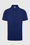 Gran Sasso Cotton polo blue for men - Brand logo embroidery. 100% cotton. Buttons. Country of manufacture: Italy. Care: specialized cleaning - photo 1