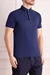 Gran Sasso Cotton polo blue for men - Brand logo embroidery. 100% cotton. Buttons. Country of manufacture: Italy. Care: specialized cleaning - photo 3