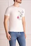 Bisibiglio White cotton T-shirt for men - picture print. 100% cotton. Country of manufacture: Italy. Care: specialized cleaning - photo 3