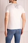 White cotton T-shirt for men Bisibiglio - picture print. 100% cotton. Country of manufacture: Italy. Care: specialized cleaning - photo 4