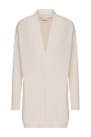 Casheart White cashmere cardigan for women - Fastener: hook. V-neck. 100% cashmere. Country of manufacture: Italy. Care: specialized cleaning - photo 1