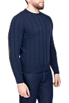 Casheart Cashmere jumper blue for men - 100% cashmere. Country of origin: Italy. Care: specialized cleaning - photo 3