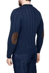 Cashmere jumper blue for men Casheart - 100% cashmere. Country of origin: Italy. Care: specialized cleaning - photo 4