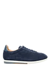 Magnanni Blue suede sneakers for men - contrast sole. leather interior. suede. lacing. Country of manufacture: Italy. Care: specialized cleaning - photo 1