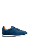 Magnanni Blue suede sneakers for men - contrast sole. suede. lacing. Country of manufacture: Italy. Care: specialized cleaning - photo 1