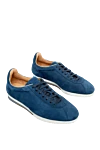 Magnanni Blue suede sneakers for men - contrast sole. suede. lacing. Country of manufacture: Italy. Care: specialized cleaning - photo 3