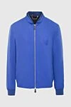 Billionaire Blue polyamide and nylon jacket for men - Logo embroidery. 78% polyamide, 22% nylon. Closure: Zipper with double slider. Two side pockets. Country of manufacture: Italy. Care: specialized cleaning - photo 1