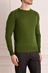 Massimo Sforza Cashmere jumper green for men - 100% cashmere. Country of manufacture: Italy. Care: specialized cleaning - photo 3