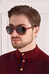 Очки для защиты от солнца из металла и пластика красный мужские Dolce & Gabbana - лого на дужке. защита от ультрафиолета, складная конструкция. пластик, металл. Страна производитель: Италия. Уход: специализированная чистка - фото 2
