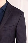 Corneliani Костюм мужской из шерсти черный - Шлица. 100% шерсть. Пуговицы, крючок. Нагрудный карман, два кармана с клапанами. Карманы (внутренние): Три кармана. Два боковых кармана, два кармана сзади на пуговицах. 100% купро. Страна производитель: Италия. Уход: специализированная чистка - фото 5