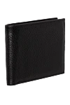 Black leather wallet for men Araldi 1930 - 100% leather. Button. 2 bill pockets, 8 card slots. Country of origin: Italy. Care: specialized cleaning - photo 2