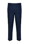 Marco Pescarolo Blue wool trousers for men - 100% wool. Closure: button, zipper. two side pockets, two back pockets. Lining: lining parts 100% cotton. Country of origin: Italy. Care: specialized cleaning - photo 1