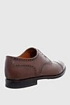 Brown leather men's shoes W.Gibbs - Perforation. 100% kangaroo. Lace-up. Interior trim: leather. Insole: Leather. Heel height: 2cm. Outsole: Other materials. Country of manufacture: Italy. Care: specialized cleaning - photo 4