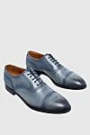 W.Gibbs Blue leather men's shoes - Perforation. 100% kangaroo. Lace-up. Interior trim: leather. Insole: Leather. Heel height: 2cm. Outsole: Other materials. Country of manufacture: Italy. Care: specialized cleaning - photo 3