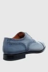 Blue leather men's shoes W.Gibbs - Perforation. 100% kangaroo. Lace-up. Interior trim: leather. Insole: Leather. Heel height: 2cm. Outsole: Other materials. Country of manufacture: Italy. Care: specialized cleaning - photo 4