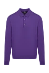 Cesare di Napoli Wool Long Sleeve Polo Violet for men - Long sleeve. 100% wool. Buttons. Country of manufacture: Italy. Care: specialized cleaning - photo 1