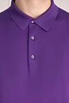 Cesare di Napoli Wool Long Sleeve Polo Violet for men - Long sleeve. 100% wool. Buttons. Country of manufacture: Italy. Care: specialized cleaning - photo 5