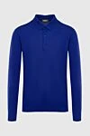 Cesare di Napoli Wool long sleeve polo blue for men - Long sleeve. 100% wool. Buttons. Country of manufacture: Italy. Care: specialized cleaning - photo 1