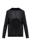 Flight Women's black genuine leather jacket - 100% genuine leather. Closure: zipper. two side pockets with zippers. Country of manufacture: Italy. Care: specialized cleaning - photo 1