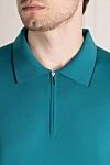 Cesare di Napoli Wool long sleeve polo green for men - Long sleeve. 100% wool. Fastener: Zipper. Country of manufacture: Italy. Care: specialized cleaning - photo 5