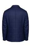 Blue wool jacket for men Tombolini - 100% wool. Closure: Zipper, buttons. Three side pockets. Country of origin: Italy. Care: specialized cleaning - photo 6