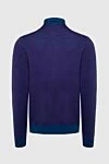 Long Sleeve Polo in Silk and Cashmere Violet for men Cesare di Napoli - Long sleeve. 70% cashmere, 30% silk. Closure: Zipper. Country of manufacture: Italy. Care: specialized cleaning - photo 6