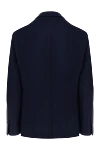 Blue wool and polyamide jacket for men Lubiam - 80% wool, 20% polyamide. two buttons. two inside, two side, chest pocket. Lining: 100% viscose. Country of manufacture: Italy. Care: specialized cleaning - photo 6