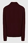 Mauro Conte Men's cardigan made of cashmere, suede and beaver burgundy - Contrast trim. Gate stand. 100% suede, 100% cashmere, 100% beaver. Closure: Zipper. Country of manufacture: Italy. Care: specialized cleaning - photo 7