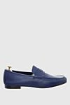 Andrea Ventura Blue leather loafers for men - contrast sole. 100% leather. Sole Height: Heel Height 2cm. Country of manufacture: Italy. Care: specialized cleaning - photo 1