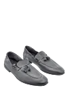 Andrea Ventura Gray leather loafers for men - tassels. 100% leather. Sole Height: Heel Height 2cm. Country of manufacture: Italy. Care: specialized cleaning - photo 3