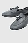 Andrea Ventura Gray leather loafers for men - tassels. 100% leather. Sole Height: Heel Height 2cm. Country of manufacture: Italy. Care: specialized cleaning - photo 5