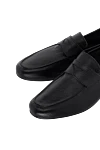 Andrea Ventura Black leather loafers for men - 100% leather. Sole Height: Heel Height 2cm. Country of manufacture: Italy. Care: specialized cleaning - photo 5