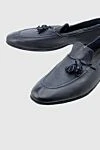 Andrea Ventura Blue leather loafers for men - tassels. 100% leather. Sole Height: Heel Height 2cm. Country of manufacture: Italy. Care: specialized cleaning - photo 5