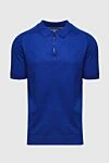 Massimo Sforza Cotton polo blue for men - 100% cotton. Closure: Zipper. Country of manufacture: Italy. Care: specialized cleaning - photo 1