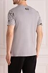 Gray cotton T-shirt for men Philipp Plein - v-neck, print. 100% cotton. Country of manufacture: Italy. Care: specialized cleaning - photo 4