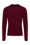 Billionaire Wool jumper burgundy for men - Textured pattern. 100% wool. Country of manufacture: Italy. Care: specialized cleaning - photo 1