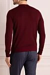 Wool jumper burgundy for men Billionaire - Textured pattern. 100% wool. Country of manufacture: Italy. Care: specialized cleaning - photo 4