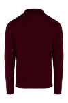 Wool long sleeve polo burgundy for men Billionaire - Embossed pattern. Long sleeve. 100% wool. Buttons. Country of manufacture: Italy. Care: specialized cleaning - photo 6