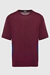 Cesare di Napoli Cotton T-shirt burgundy for men - 100% cotton. Country of manufacture: Italy. Care: specialized cleaning - photo 1