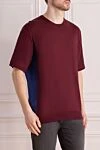 Cesare di Napoli Cotton T-shirt burgundy for men - 100% cotton. Country of manufacture: Italy. Care: specialized cleaning - photo 3