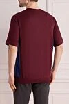 Cotton T-shirt burgundy for men Cesare di Napoli - 100% cotton. Country of manufacture: Italy. Care: specialized cleaning - photo 4