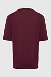 Cotton T-shirt burgundy for men Cesare di Napoli - 100% cotton. Country of manufacture: Italy. Care: specialized cleaning - photo 6