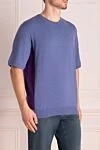 Cesare di Napoli Purple cotton T-shirt for men - 100% cotton. Country of manufacture: Italy. Care: specialized cleaning - photo 3