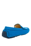 Blue suede men's moccasins Cesare di Napoli - Leather buckle. 100% suede. Interior: Leather. Insole: Leather. Outsole: Other materials. Country of manufacture: Italy. Care: specialized cleaning - photo 4